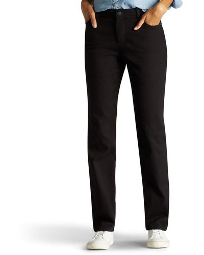 Lee Jeans 's Instantly Slims Classic Relaxed Fit Monroe Straight Leg Jean - Black