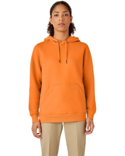 Dickies Plus Size Heavyweight Logo Sleeve Pullover - Orange