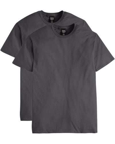 Hanes Big And Tall Nano Premium Cotton T-shirt - Black