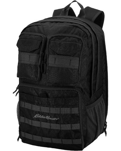 Eddie Bauer Cargo Backpack 30l Access Computer Sleeve And Dual Mesh Side Pockets - Black