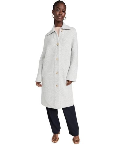 Vince S Collared Cardigan Coat - White