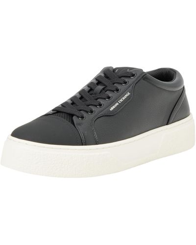 Emporio Armani A | X Armani Exchange Classic Lion Clean Sneaker - Black