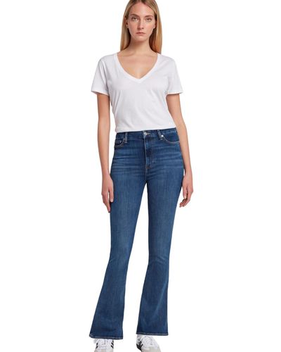 7 For All Mankind Ultra High-rise Skinny Tailorless Bootcut Jeans - Blue