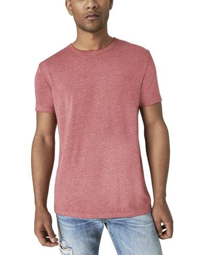 Lucky Brand Venice Burnout Crew Neck Tee - Red