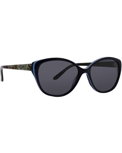 Vera Bradley Carys Oval Sunglasses - Black