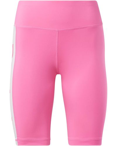 Core 10 By Reebok Big Logo Bike Shorts - Pink