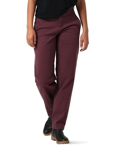 Lee Jeans Ultra Lux Relaxed Straight Pants - Red