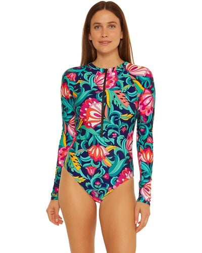 Trina Turk Standard India Garden Paddle Suit - Red