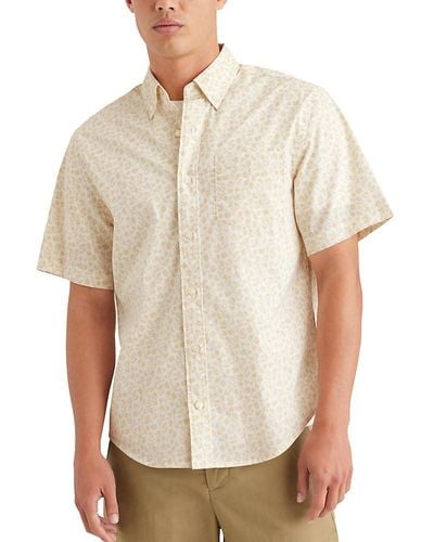 Dockers Classic Fit Short Sleeve Signature Comfort Flex Shirt - Natural