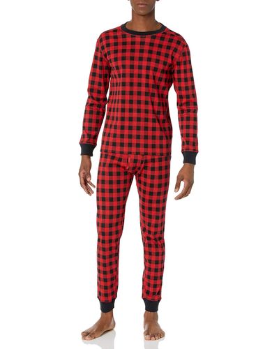 Amazon Essentials Knit Pajama Set - Red