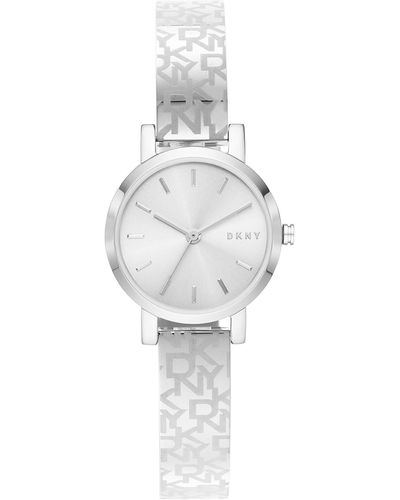 DKNY Soho Slim Quartz Stainless Steel Three-hand Watch - Metallic