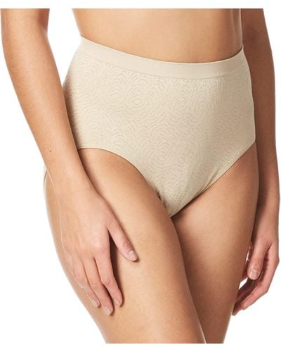 Bali Comfort Revolution Seamless Brief Panty,nude Damask,6/7 - Natural