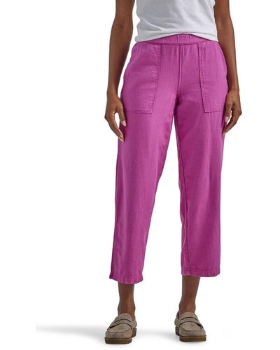 Lee Jeans Ultra Lux Mid-rise Pull-on Crop Capri Pant - Pink