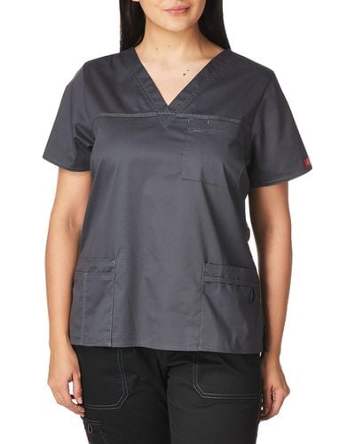 Dickies Youtility Jr. Fit V-neck Scrub Top - Blue