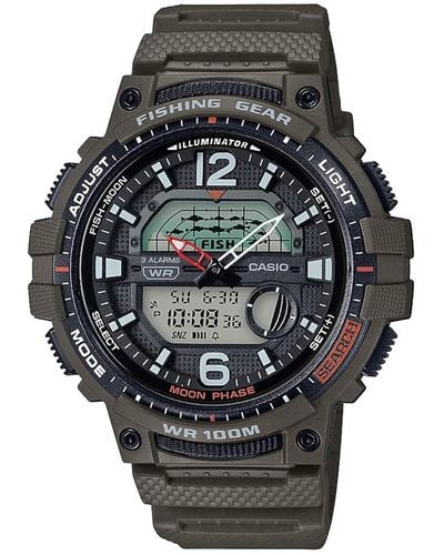 G-Shock Fisher Timer Quartz Watch With Resin Strap - Green