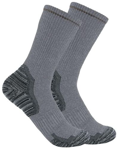 Carhartt Force Midweight Synthetic-wool Blend Crew Sock 2 Pack - Multicolor
