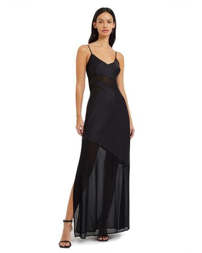 French Connection Inu Satin Strappy Dress Special Occasion - Black