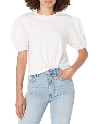 French Connection Perinne Cotton Jersey Top T-shirt - White