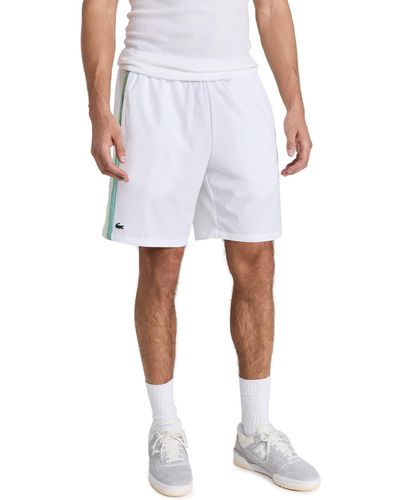 Lacoste Regular Fit Tournament Sport Unlined Shorts - White