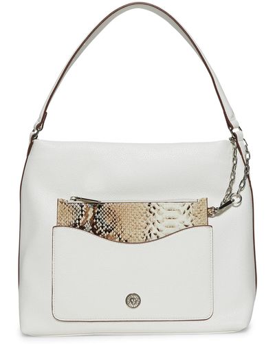 Anne Klein East West Ak Hobo With Pouch - White