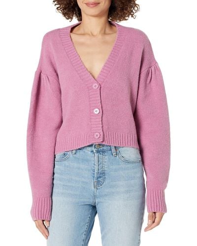 Kendall + Kylie Kendall + Kylie Plus Size Cropped Cardigan - Pink