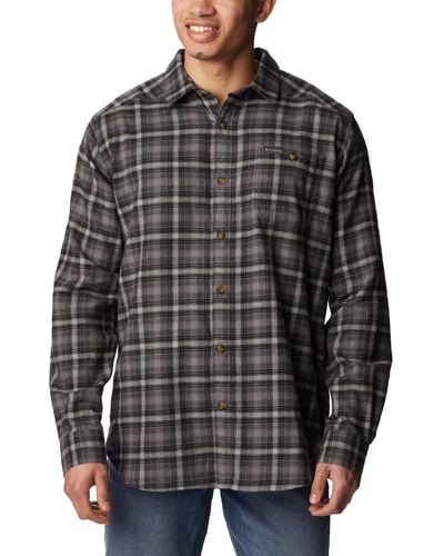 Columbia Cornell Woods Flannel Long Sleeve Shirt - Black