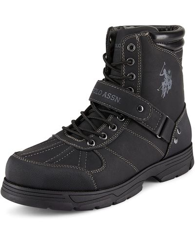 mens black polo boots