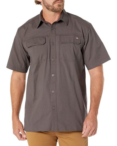 Dickies Flex Short Sleeve Ripstop Shirt - Gray