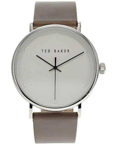 Ted Baker 43 Mm Phylipa Gents 3-hand Sst - Metallic