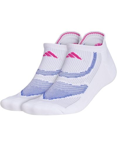 adidas Superlite Performance Tabbed No Show Running Socks With Achilles Protection - Purple