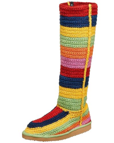 N.y.l.a. Mittens Knit Boot,rainbow,6 M - Multicolor