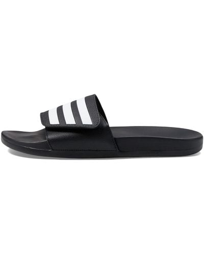 adidas Adilette Comfort Adjustable Sandals Slides - Black