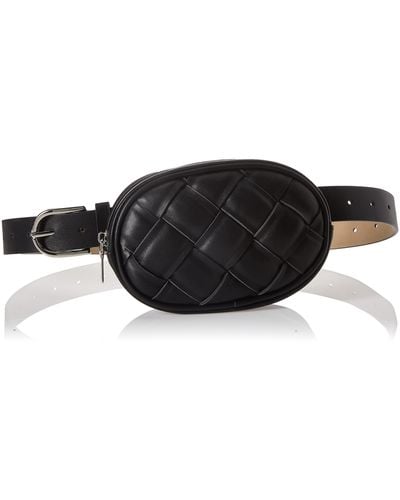 Steve Madden Basket Weave Belt Bag - Black