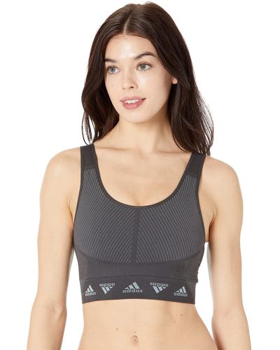 adidas Light Support Aeroknit Bra - Gray