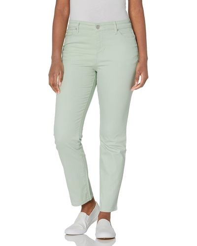 Bandolino Die Signature Fit High Rise Straight Jean - Green