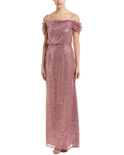 Adrianna Papell Sequin Long Dress - Purple
