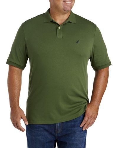 Nautica Classic Fit Short Sleeve Solid Soft Cotton Polo Shirt - Green