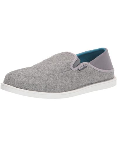 Quiksilver Surf Checker Casual Slip On Slipper Shoe Sneaker - Gray