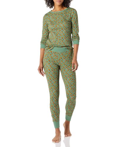 Amazon Essentials Slim Fit Knit Pajama Set - Green