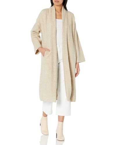 Velvet By Graham & Spencer Carmel Long Sleeve Relaxed Cozy Sweater Coat - Natural