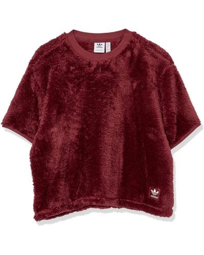 adidas Originals Womens Essentials Fluffy T-shirt T Shirt - Red