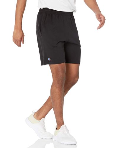 Russell Cotton Shorts With Pockets - Black