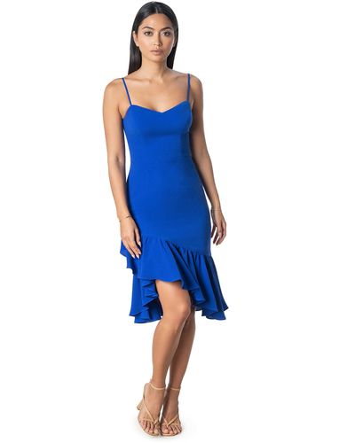 Dress the Population Cantrelle Sweetheart Crepe Midi Dress - Blue