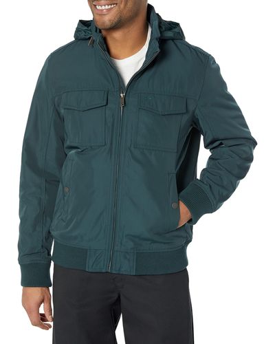 Dockers Quilted Lined Flight Bomber Jacket - Green