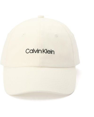 Calvin Klein Embroidered Baseball Hat - White
