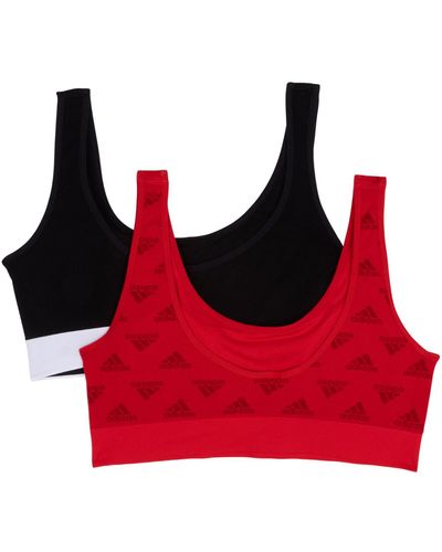 adidas Seamless Bralette With Removable Cups - Red