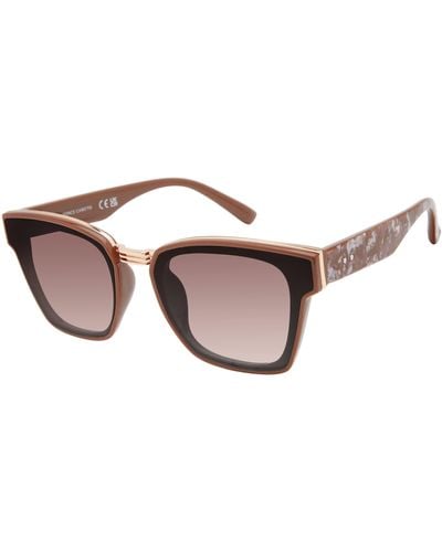 Vince Camuto Vc974 Chic 100% Uv Protective Cat Eye Sunglasses. Luxe Gifts For Her - Brown