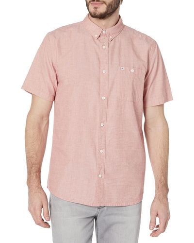 Quiksilver Winfall Button Up Woven Shirt - Pink