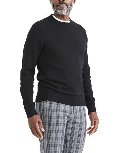 Dockers Regular Fit Long Sleeve Crewneck Sweater - Black