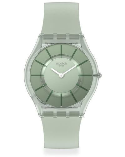 Swatch Skin Classic Biosourced Vert D'eau Quartz Watch - Green